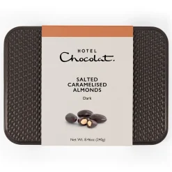 Dark Chocolate Salted Caramelised Almonds Gift Tin<Hotel Chocolat Hot