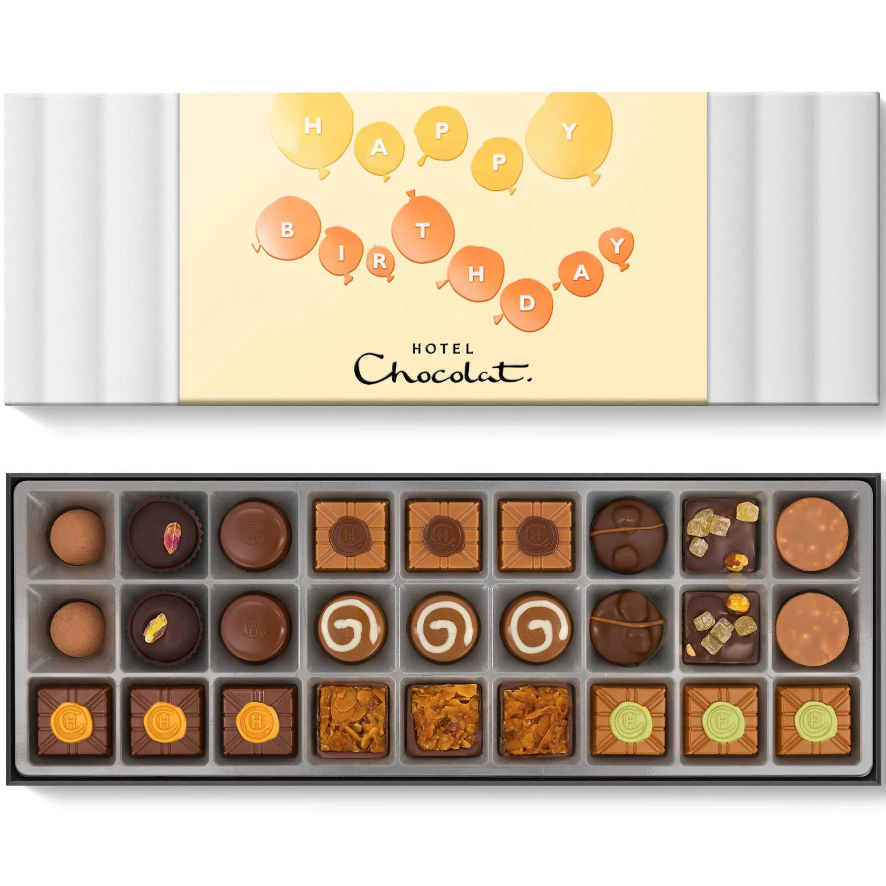 Exquisitely Nutty Sleekster with Birthday Balloons Sleeve<Hotel Chocolat New